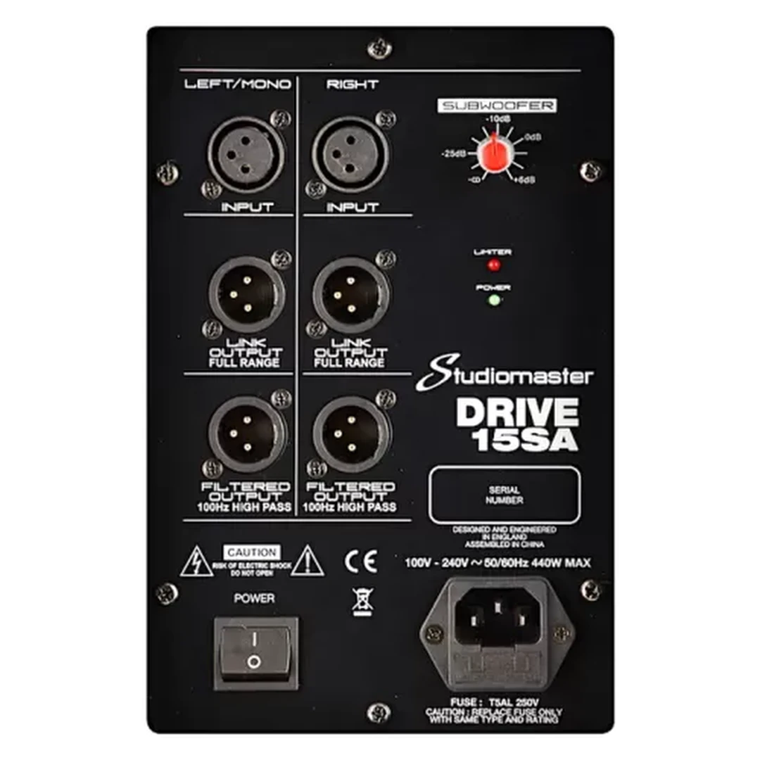 Сабвуфер активный Studiomaster DRIVE15SA