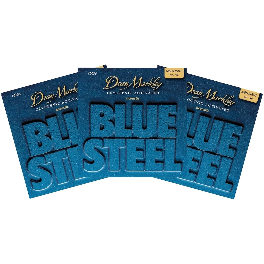 Струны для акустической гитары Dean Markley 2036-3PK Blue Steel