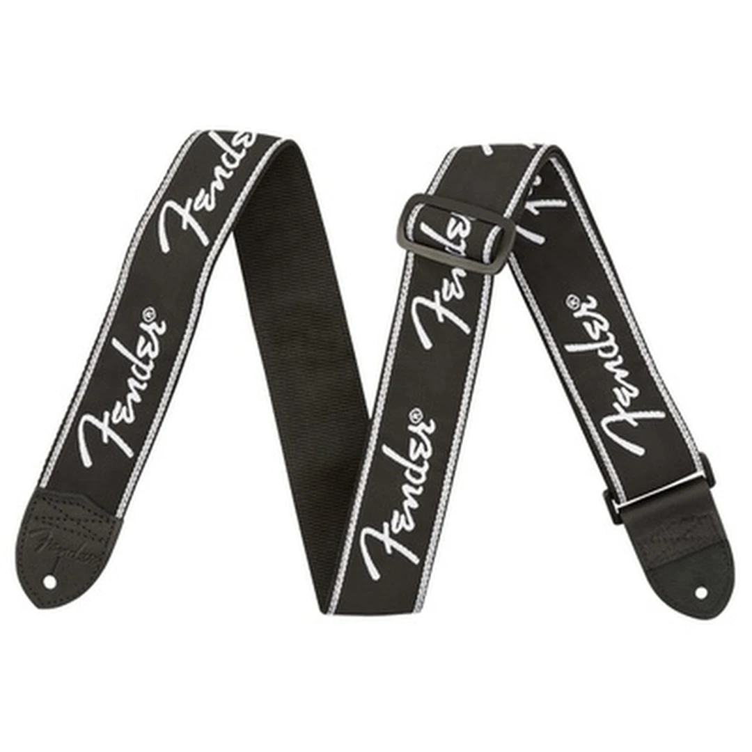 Ремень для гитары Fender Running Spaghetti Logo Strap Black