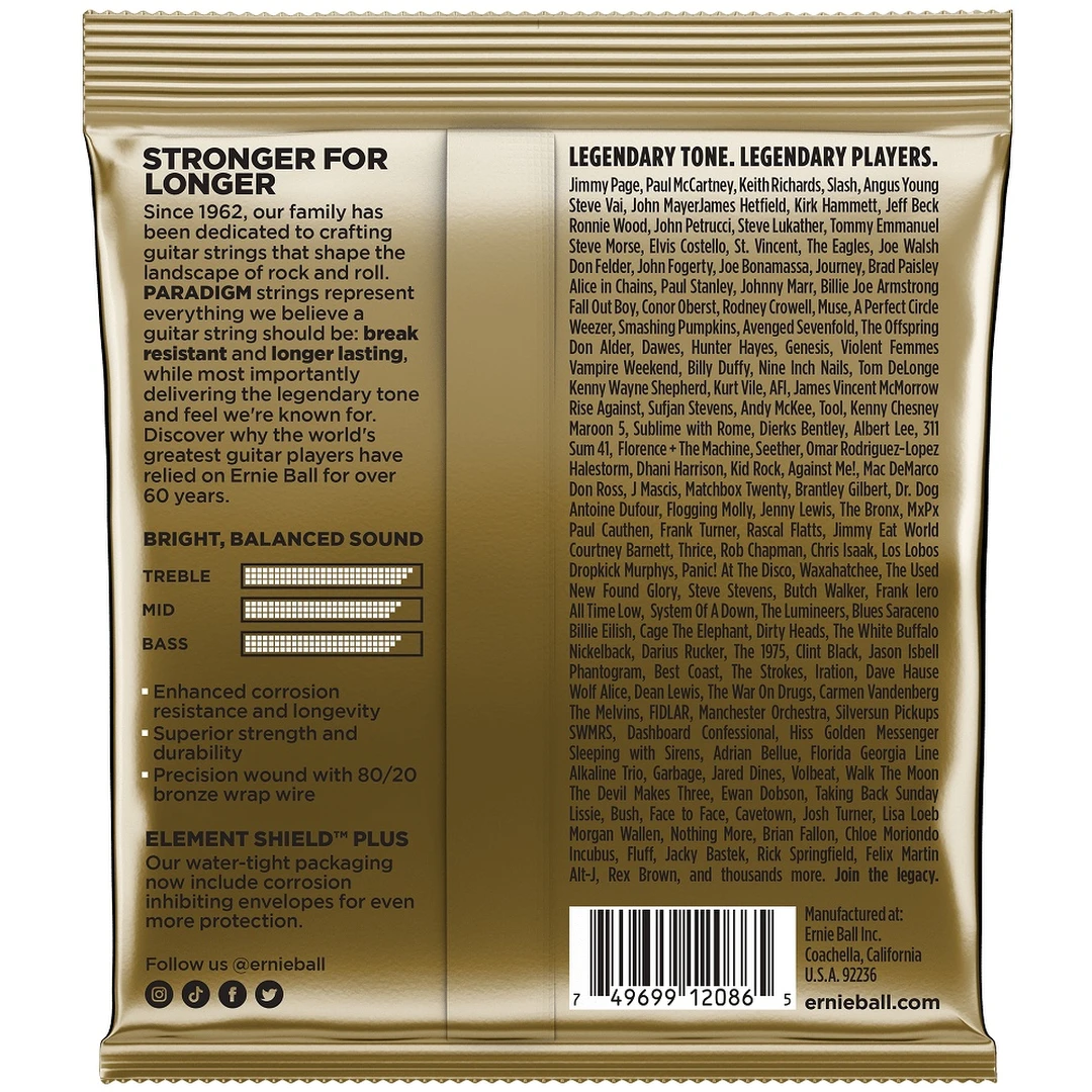 Струны для акустической гитары Ernie Ball 2086 12-54