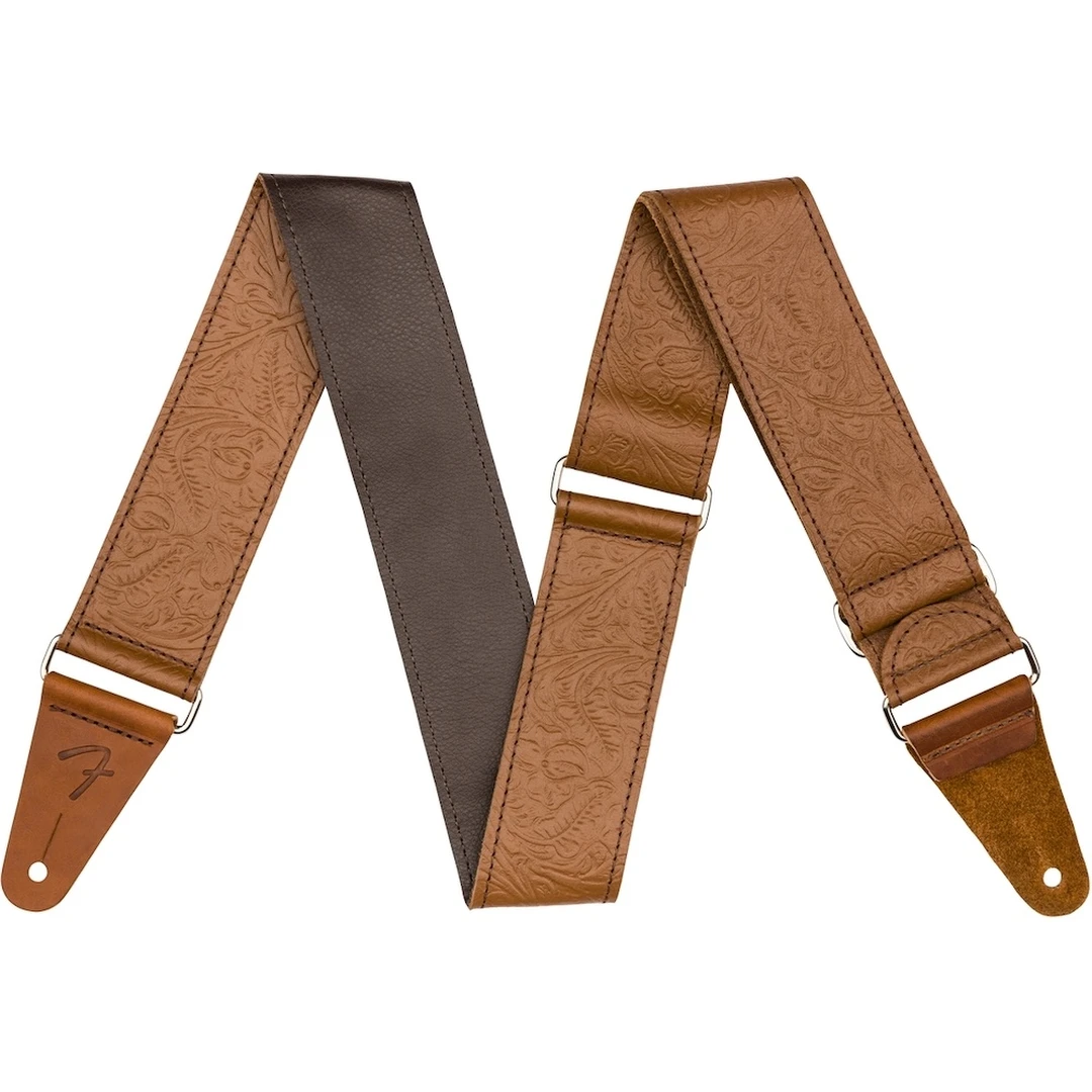 Ремень для гитары Fender Tooled Leather Guitar Strap 2’ Brown