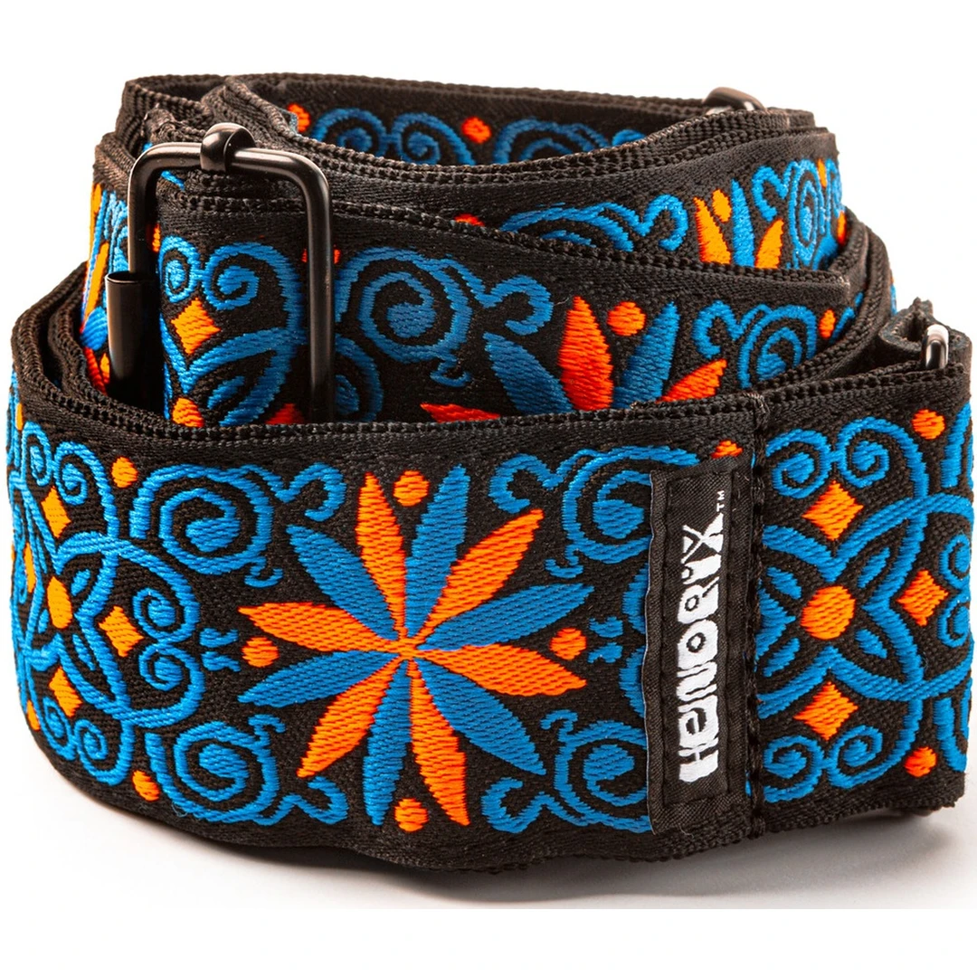 Ремень для гитары Dunlop JH25 Hendrix Blacklight Fillmore Blue