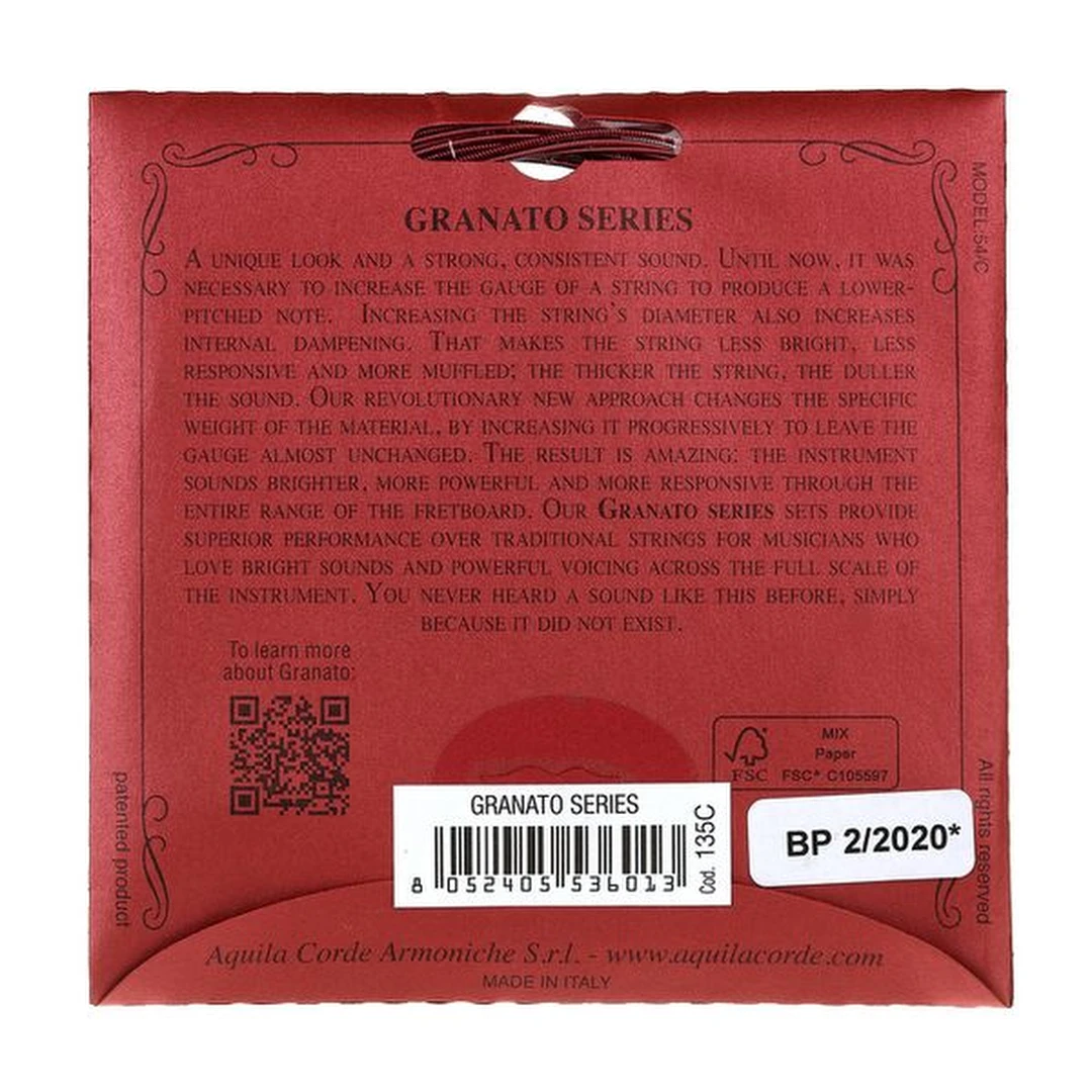 Струны для классической гитары Aquila Granato 135C