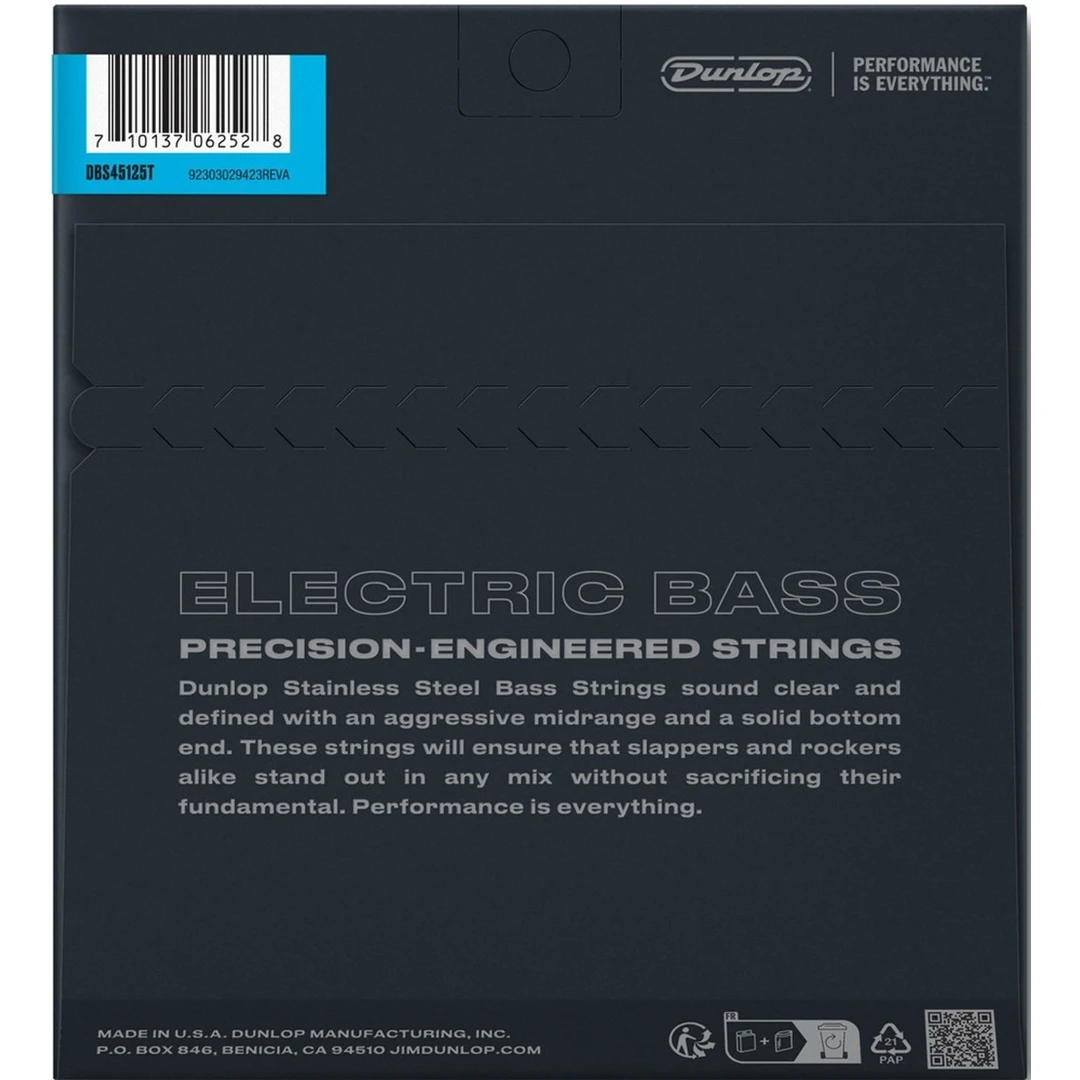 Струны для бас-гитары Dunlop DBS45125T 45-125