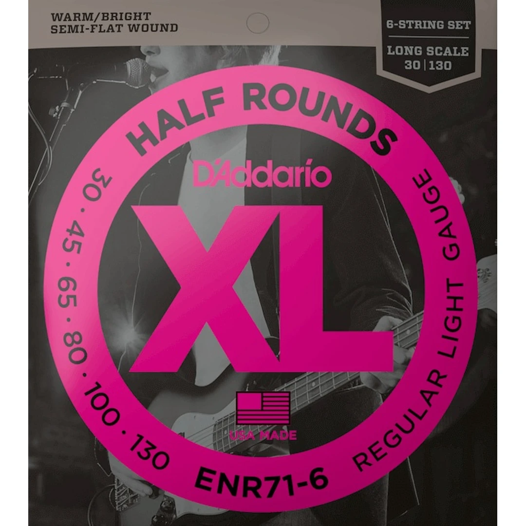Струны для бас-гитары D'Addario ENR71-6 30-130
