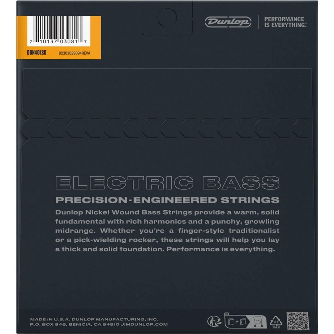 Струны для бас-гитары Dunlop DBN40120 40-120