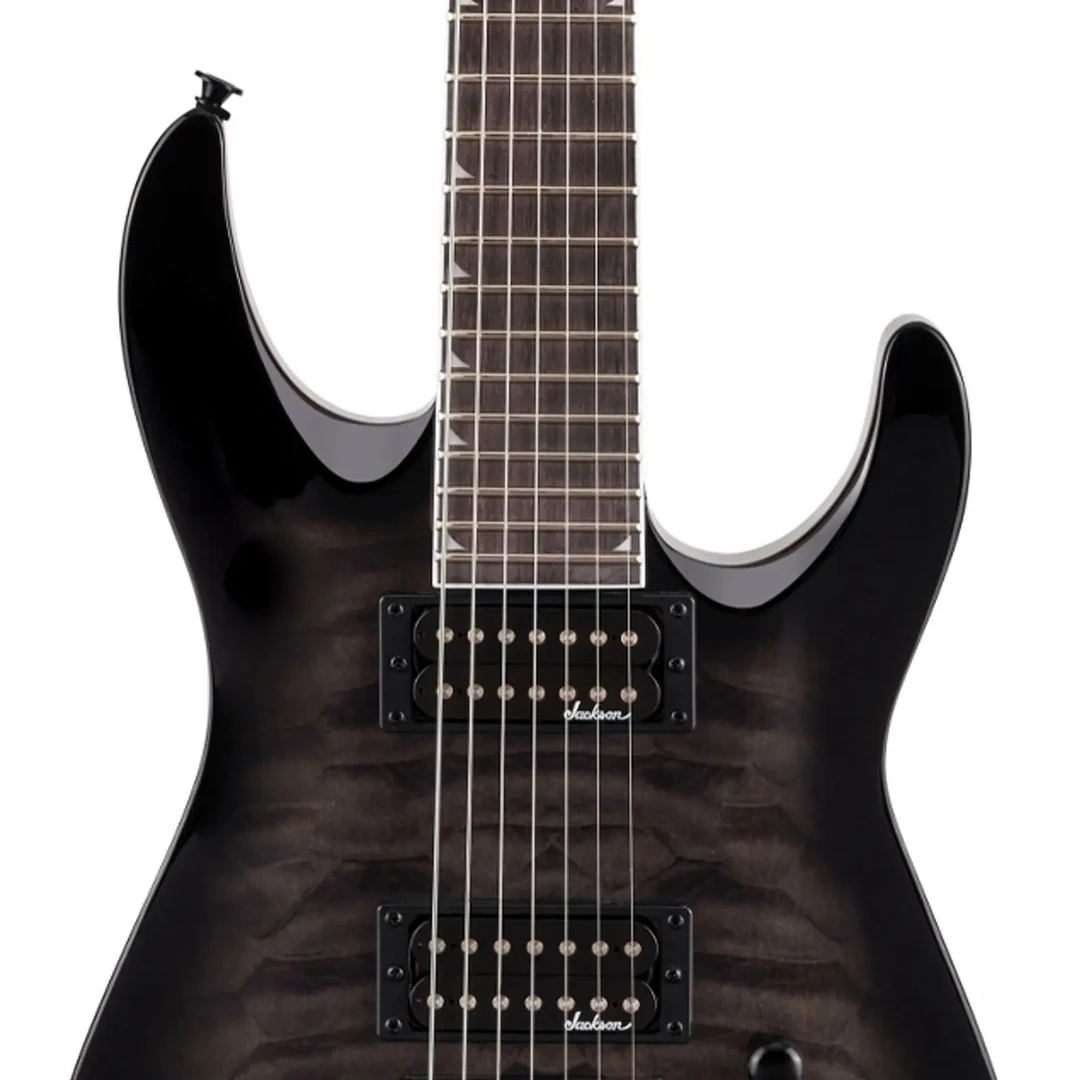 Электрогитара Jackson JS22Q-7 DKA HT Dinky Arch Top AM Transparent Black Burst