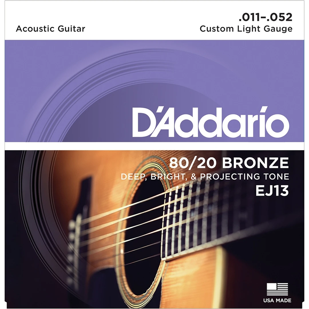 Струны для акустической гитары D'Addario EJ13 11-52