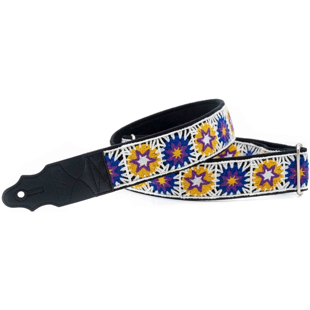 Ремень для гитары RightOn Straps Standard Plus Crochet White