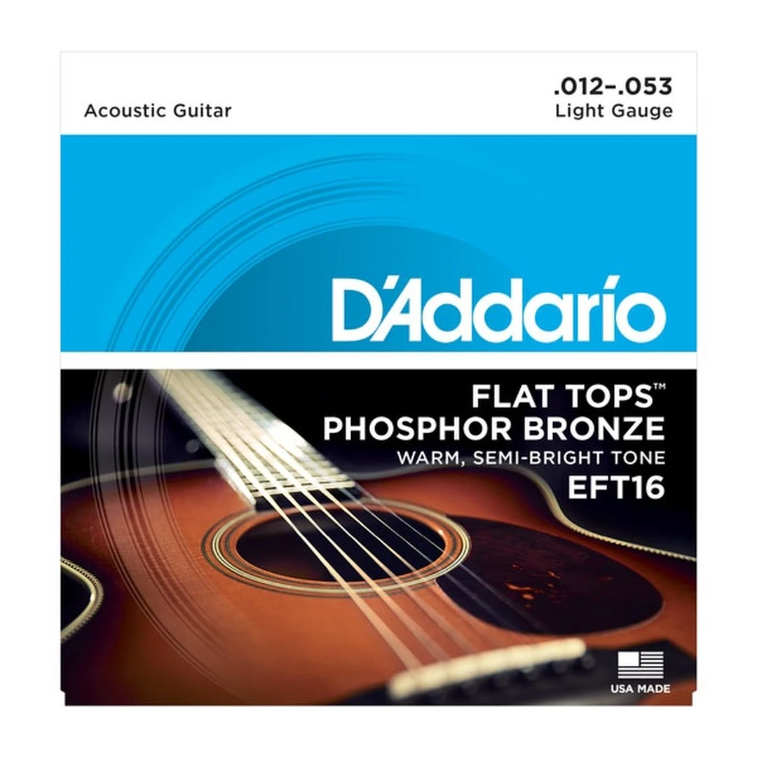 Струны для акустической гитары D'Addario EFT16 12-53