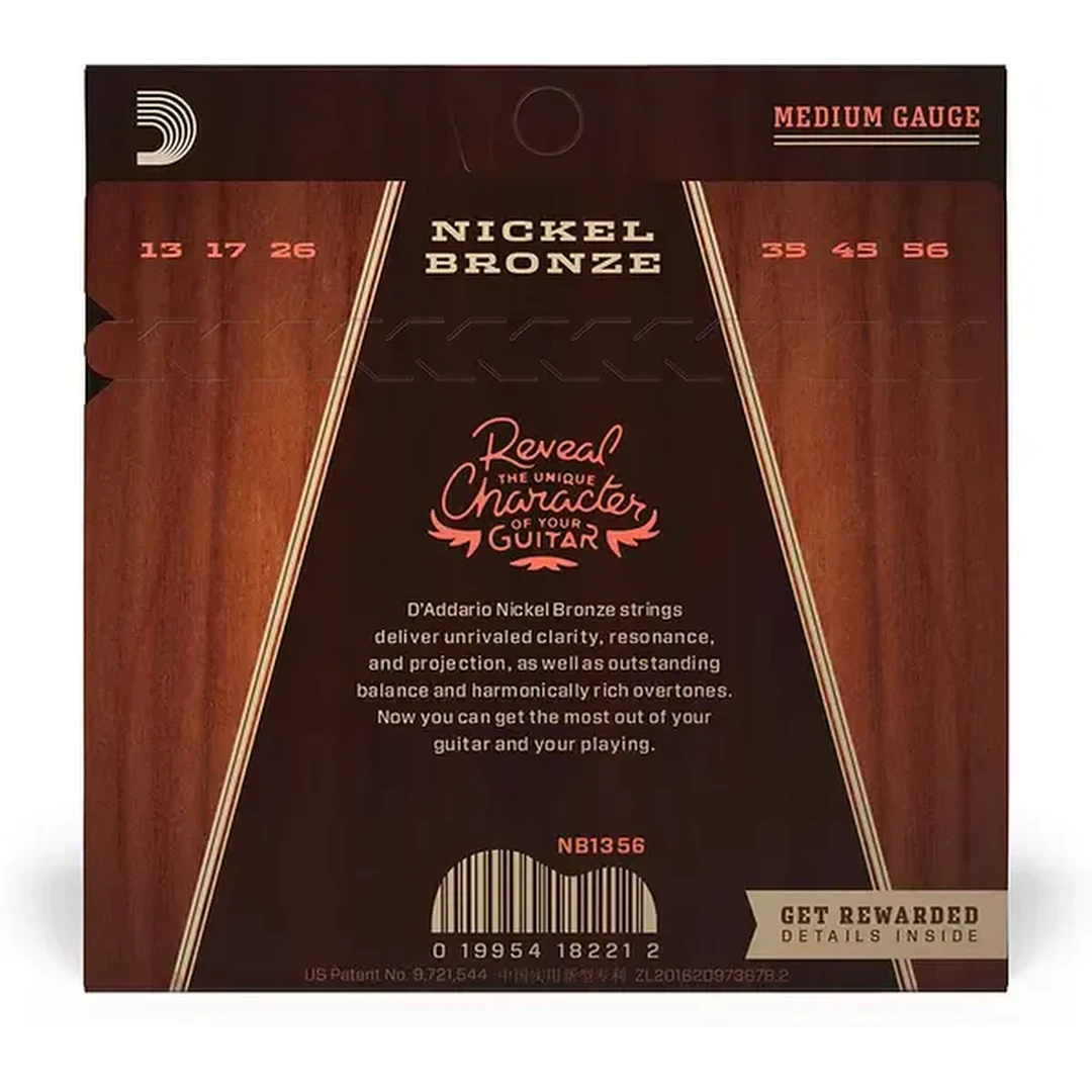 Струны для акустической гитары D’Addario NB1356 13-56