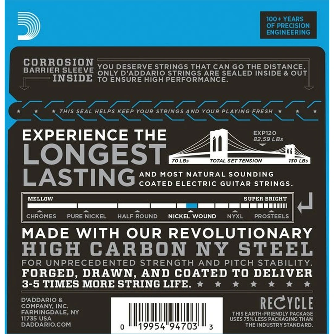 Струны для электрогитары D'Addario EXP120 9-42