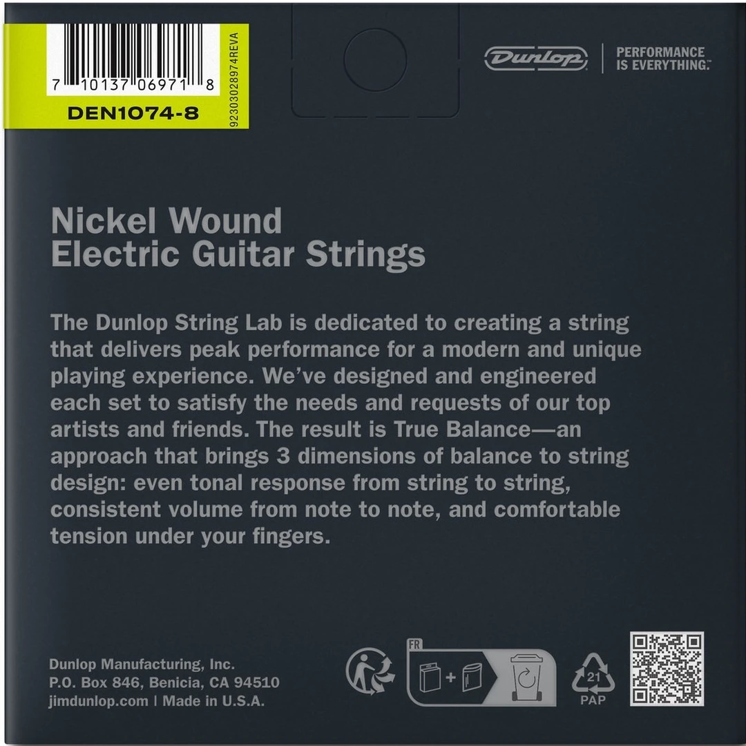 Струны для электрогитары Dunlop DEN10748 10-74