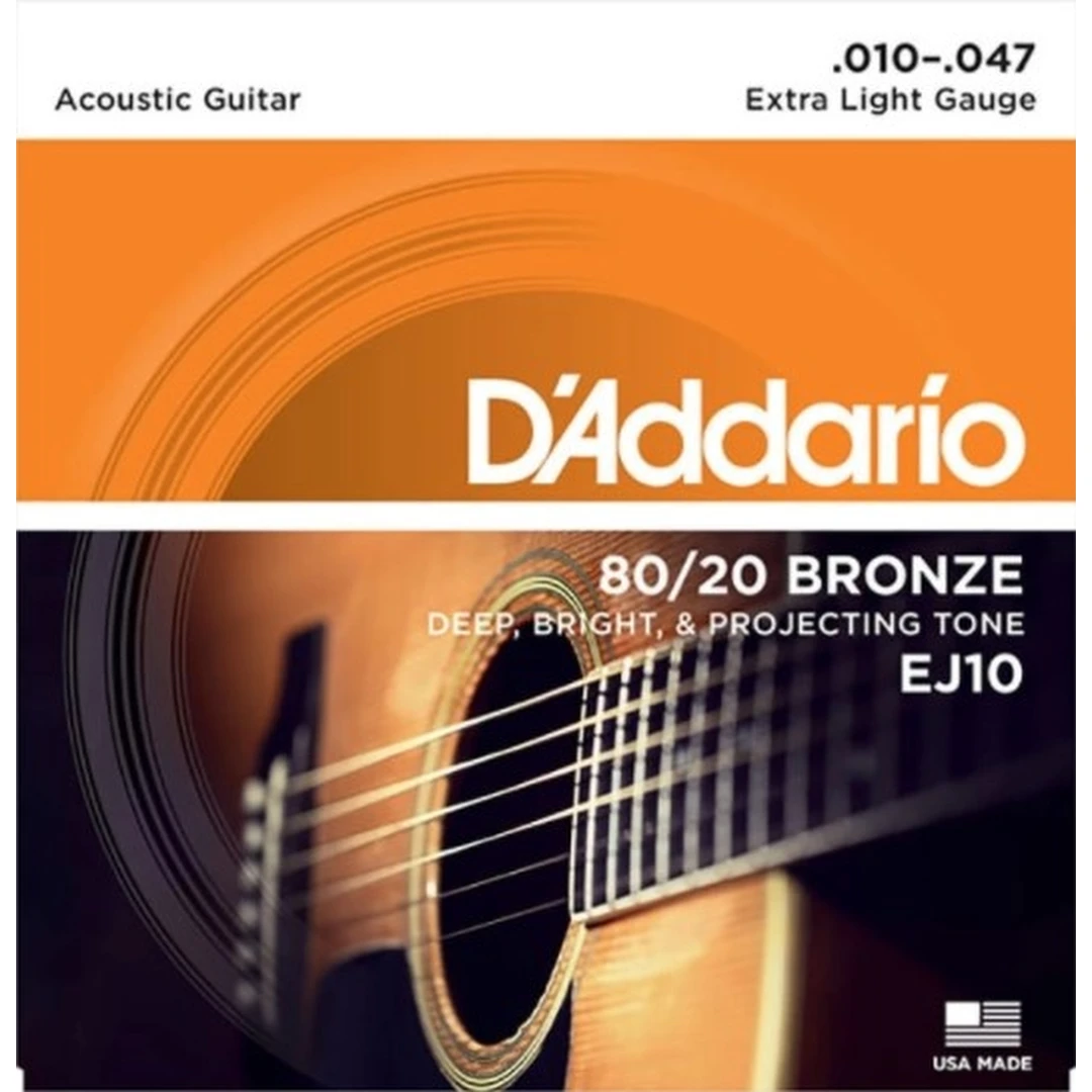 Струны для акустической гитары D'Addario EJ10-3D 10-47