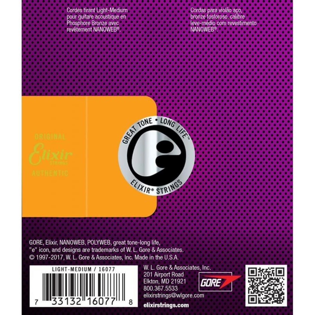 Струны для акустической гитары Elixir 16077 12-56