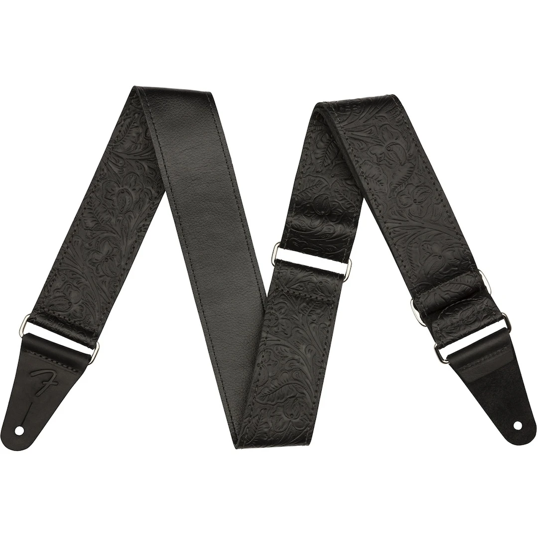 Ремень для гитары Fender Tooled Leather Guitar Strap 2’ Black