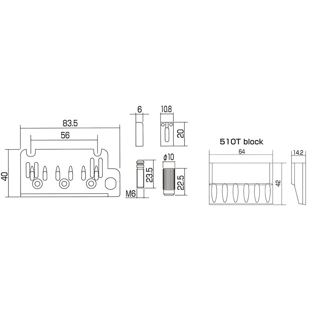 Бридж тремоло Gotoh 510T-FE1 CK