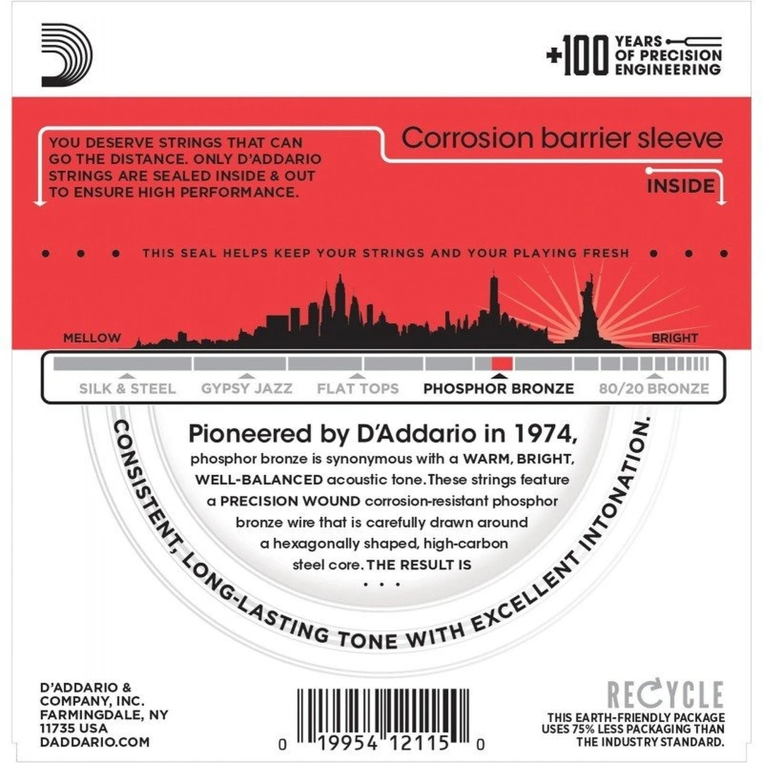Струны для акустической гитары D'Addario EJ17 13-56