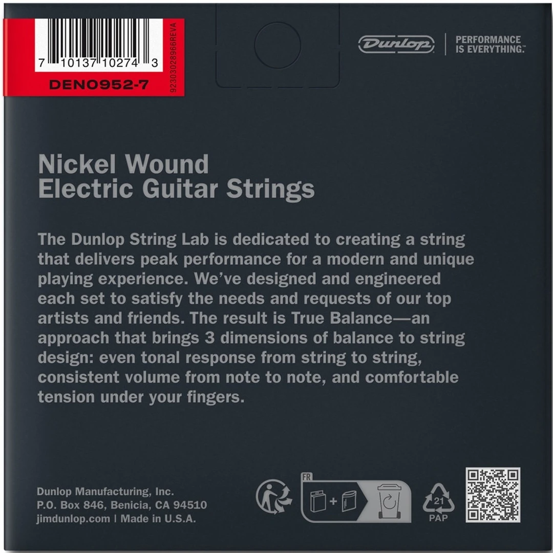 Струны для электрогитары Dunlop DEN09527 9-52