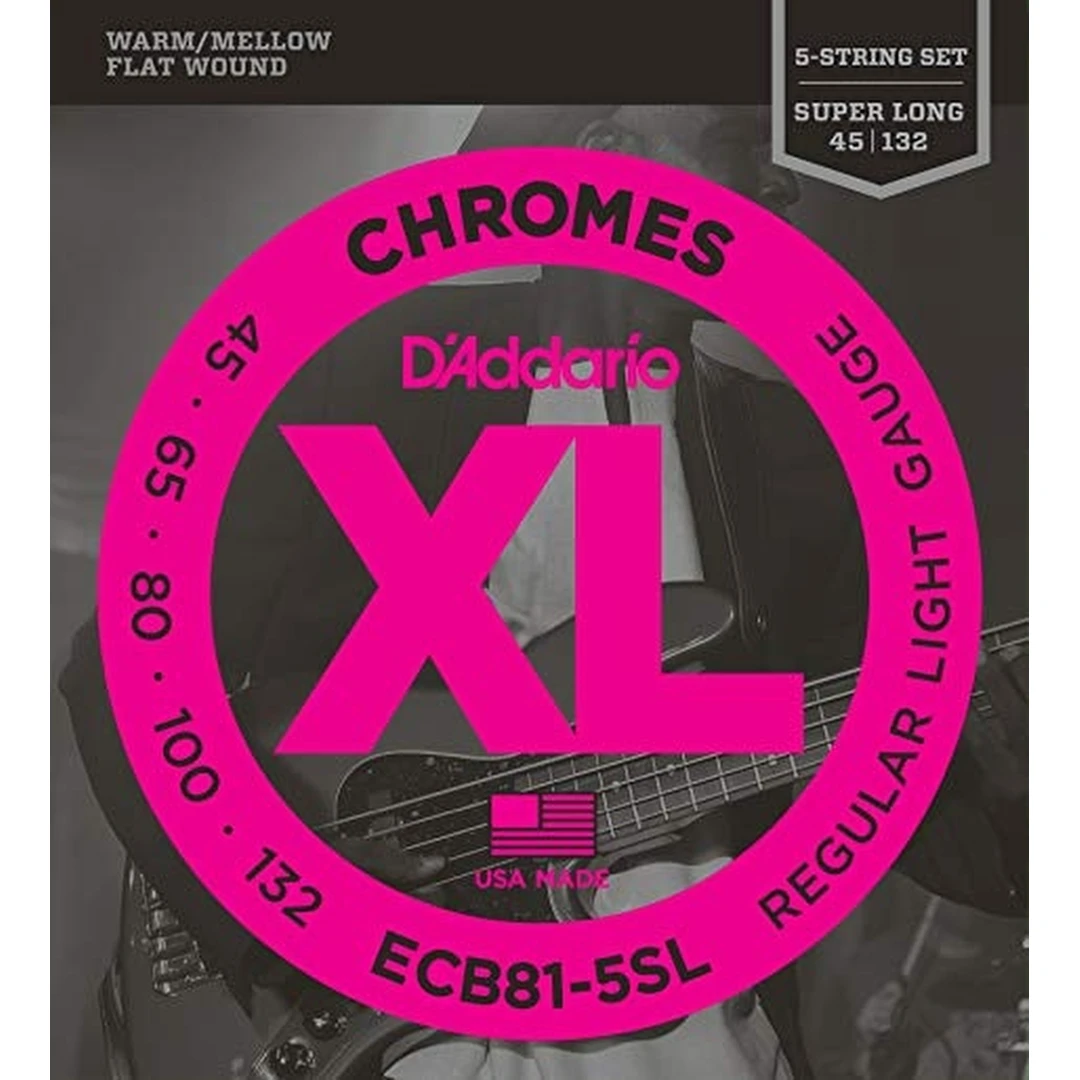 Струны для бас-гитары D’Addario ECB81-5SL 45-132