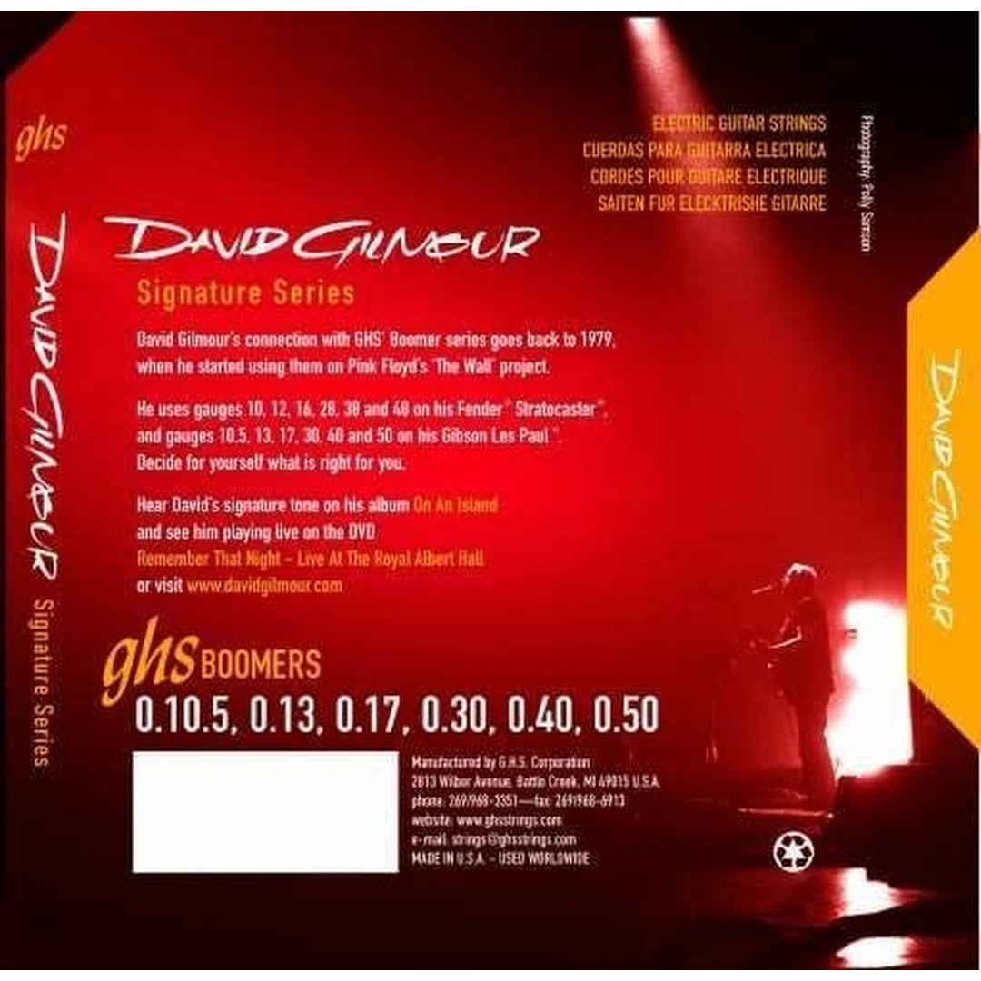 Струны для электрогитары GHS David Gilmour Signature GB-DGG