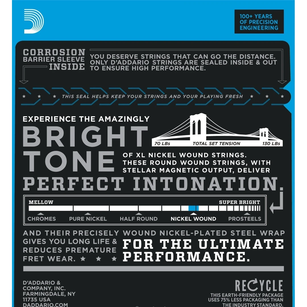 Струны для электрогитары D'Addario EXL110 10-46