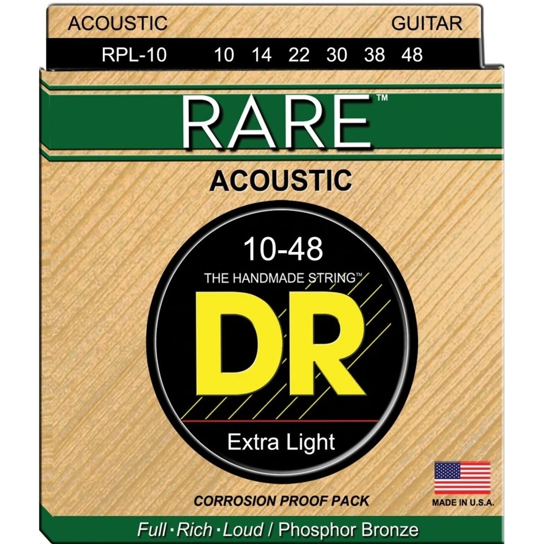 Струны для акустической гитары DR Rare RPL-10 10-48