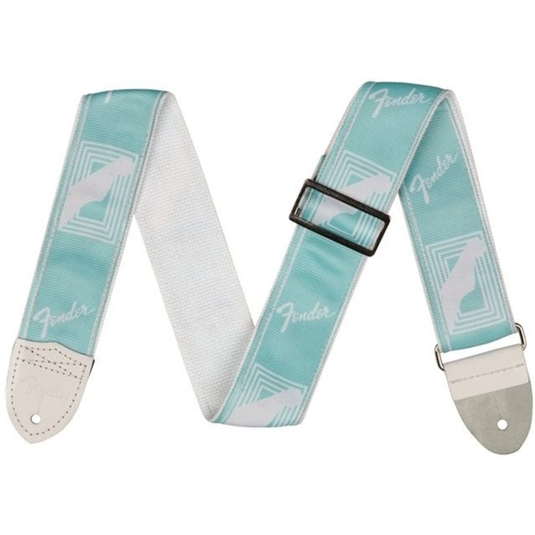Ремень для гитары Fender 2" Custom Color Monogrammed Daphne Blue
