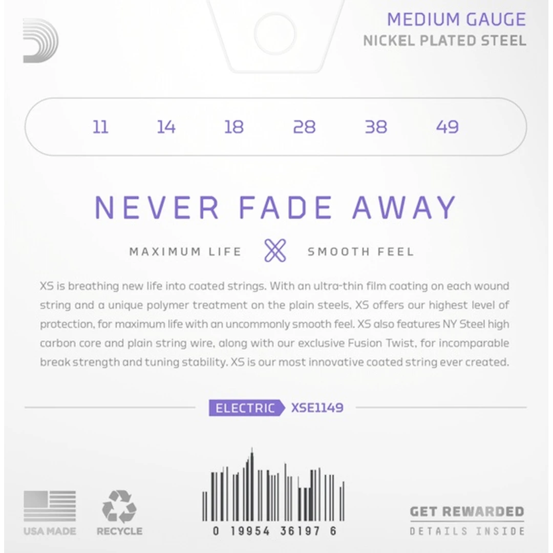 Струны для электрогитары D'Addario XSE1149 11-49