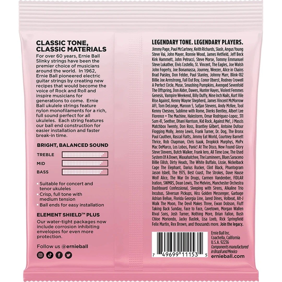 Струны для укулеле Ernie Ball 2330