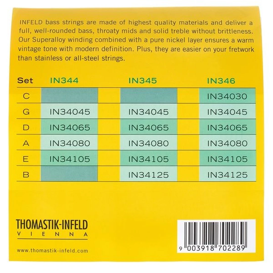 Струны для бас-гитары Thomastik IN345 45-125