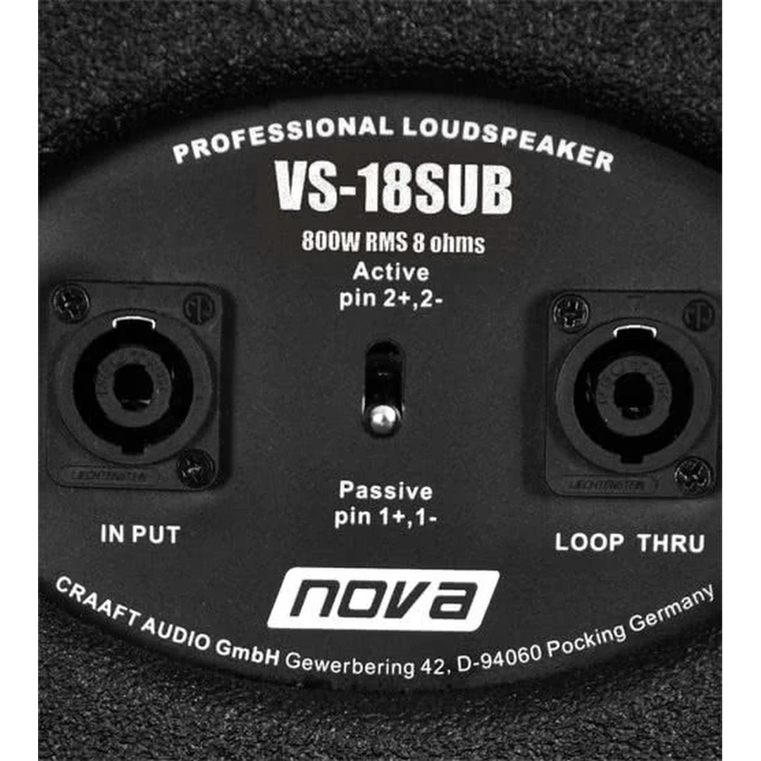 Сабвуфер активный NOVA VS18SUB A