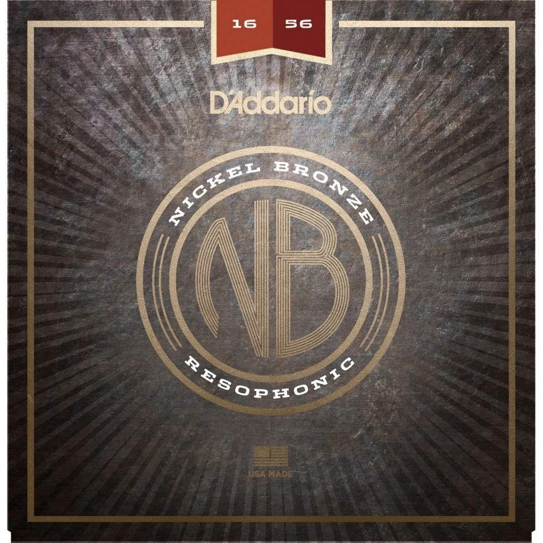 Струны для резонаторной гитары D’Addario NB1656 Nickel Bronze 16-56