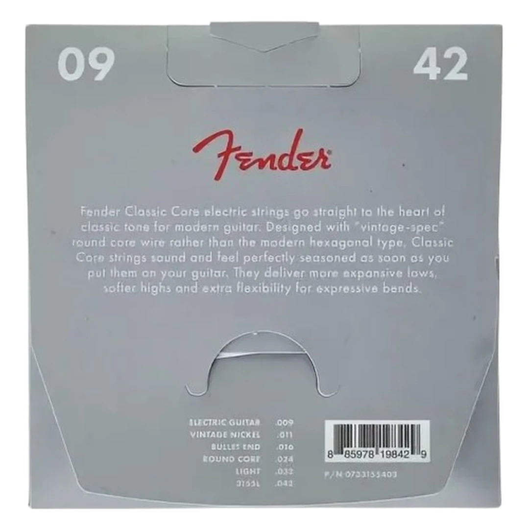 Струны для электрогитары Fender 3255L Classic Core  NPS Bullet End 9-42