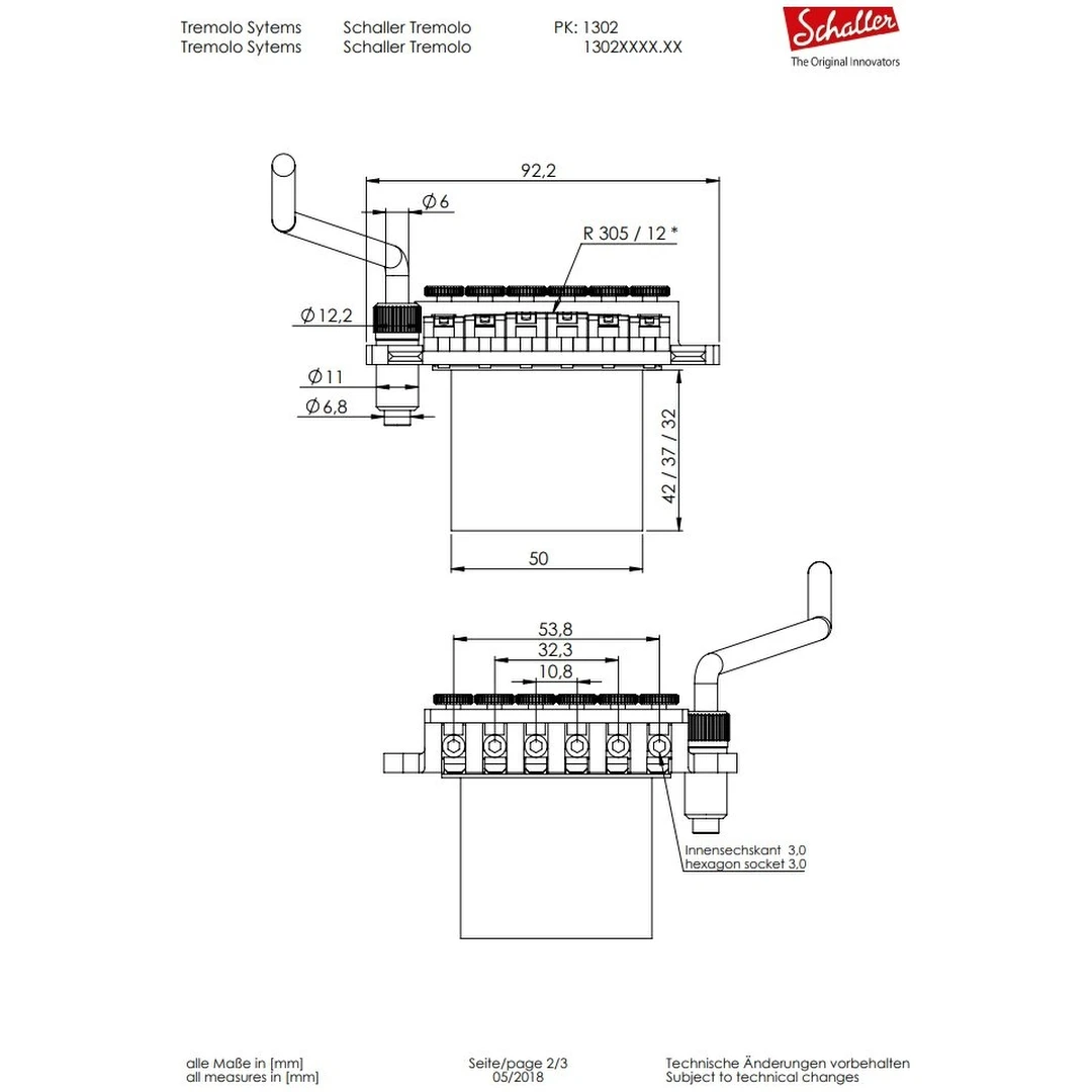 Бридж Schaller Tremolo 13020242.02