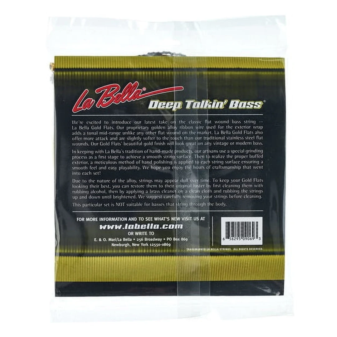 Струны для бас-гитары La Bella 760FGS Gold Flats 45-105