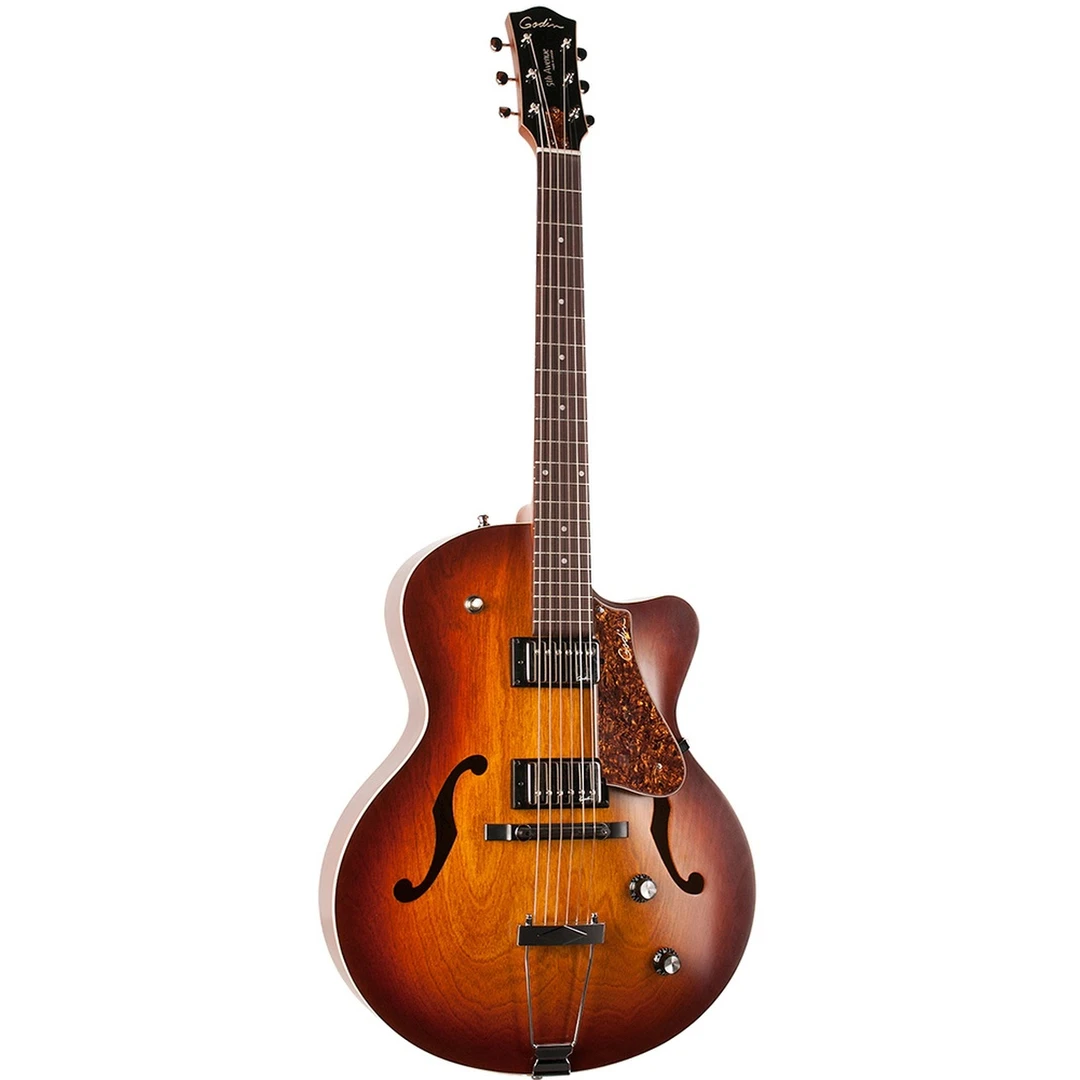 Полуакустическая гитара Godin 5th Avenue CW Kingpin II HB Cognac Burst