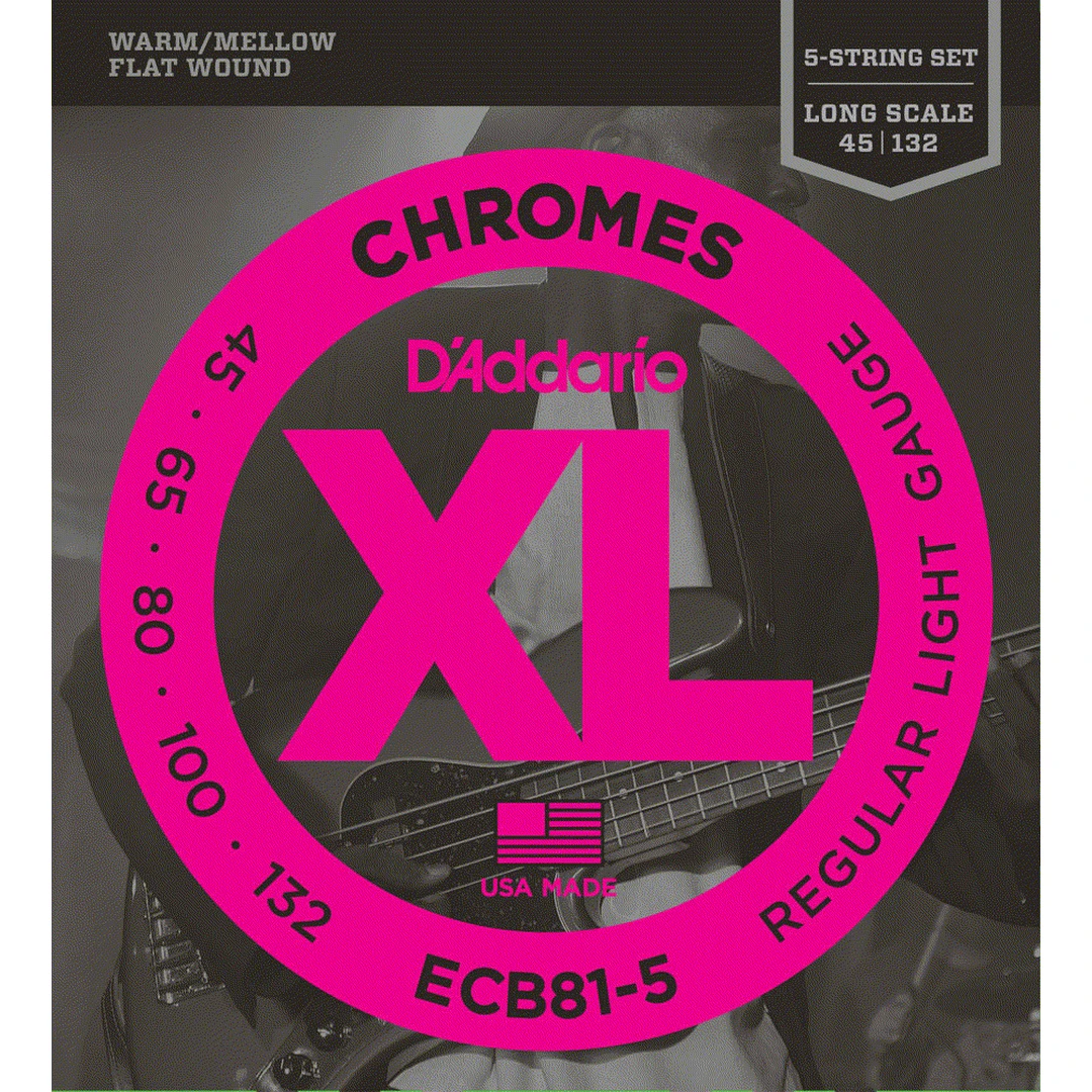 Струны для бас-гитары D’Addario ECB81-5 45-132