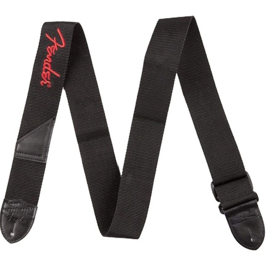 Ремень для гитары Fender Black/Red Logo