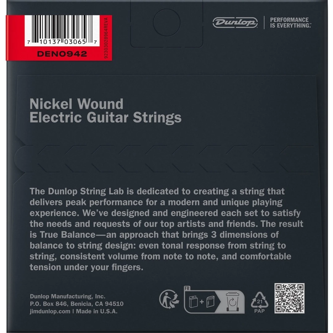 Струны для электрогитары Dunlop DEN0942 9-42