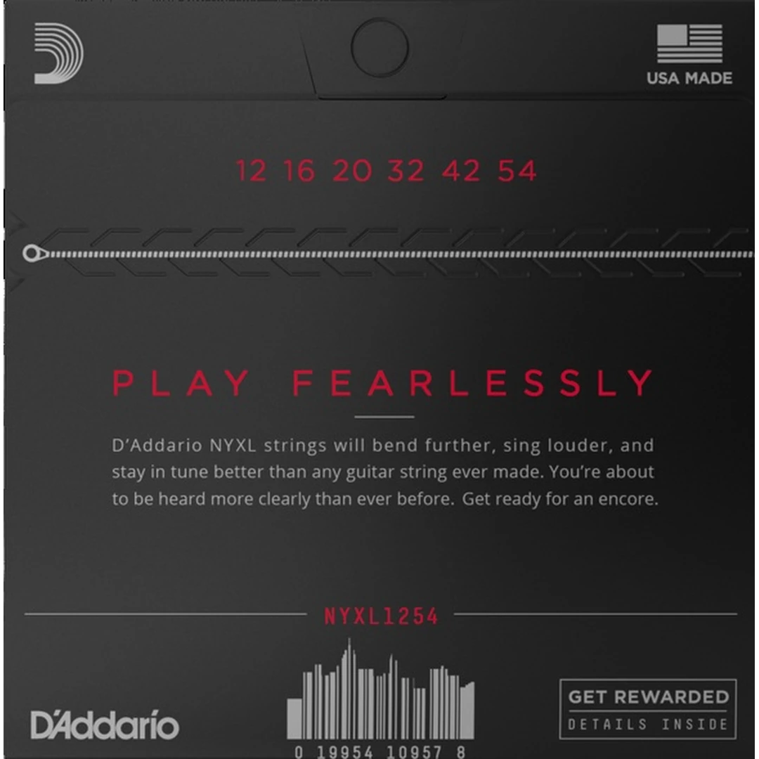 Струны для электрогитары D’addario NYXL1254 12-54