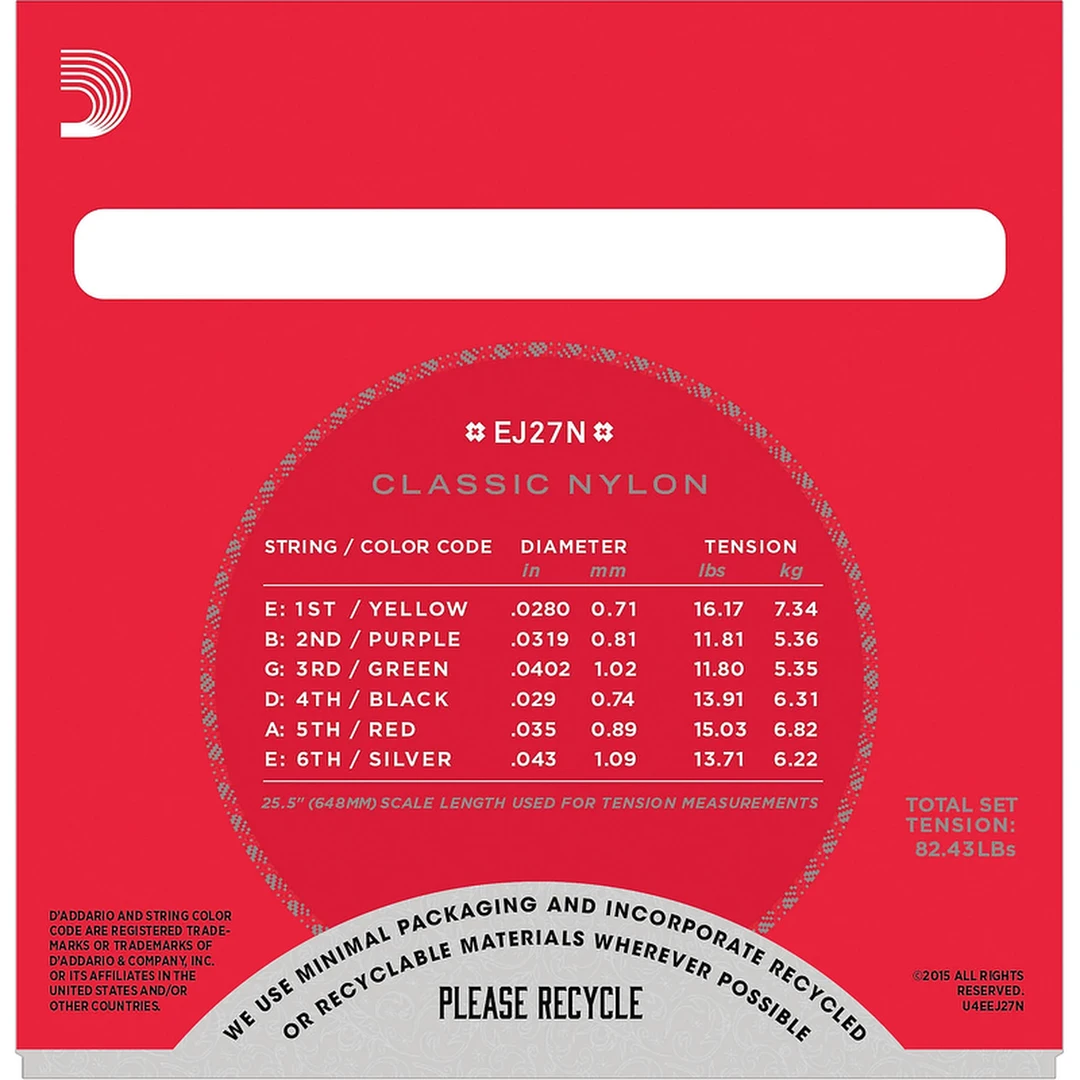 Струны для классической гитары D'Addario EJ27N Normal Tension