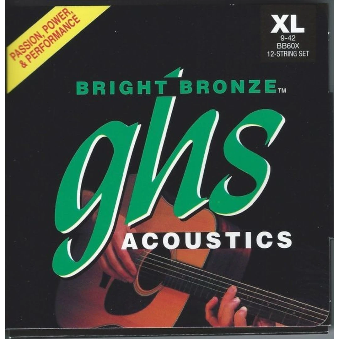 Струны для 12-ти струнной акустической гитары GHS BB60X 9-42
