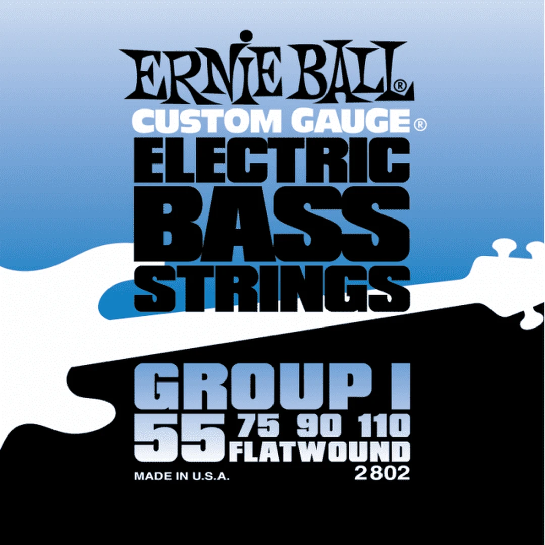 Струны для бас-гитары Ernie Ball 2802 Flat Wound Bass Group I 55-110