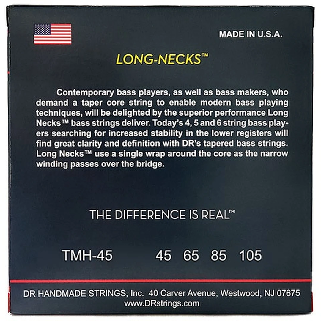 Струны для бас-гитары DR Long Necks TMH-45 45-105