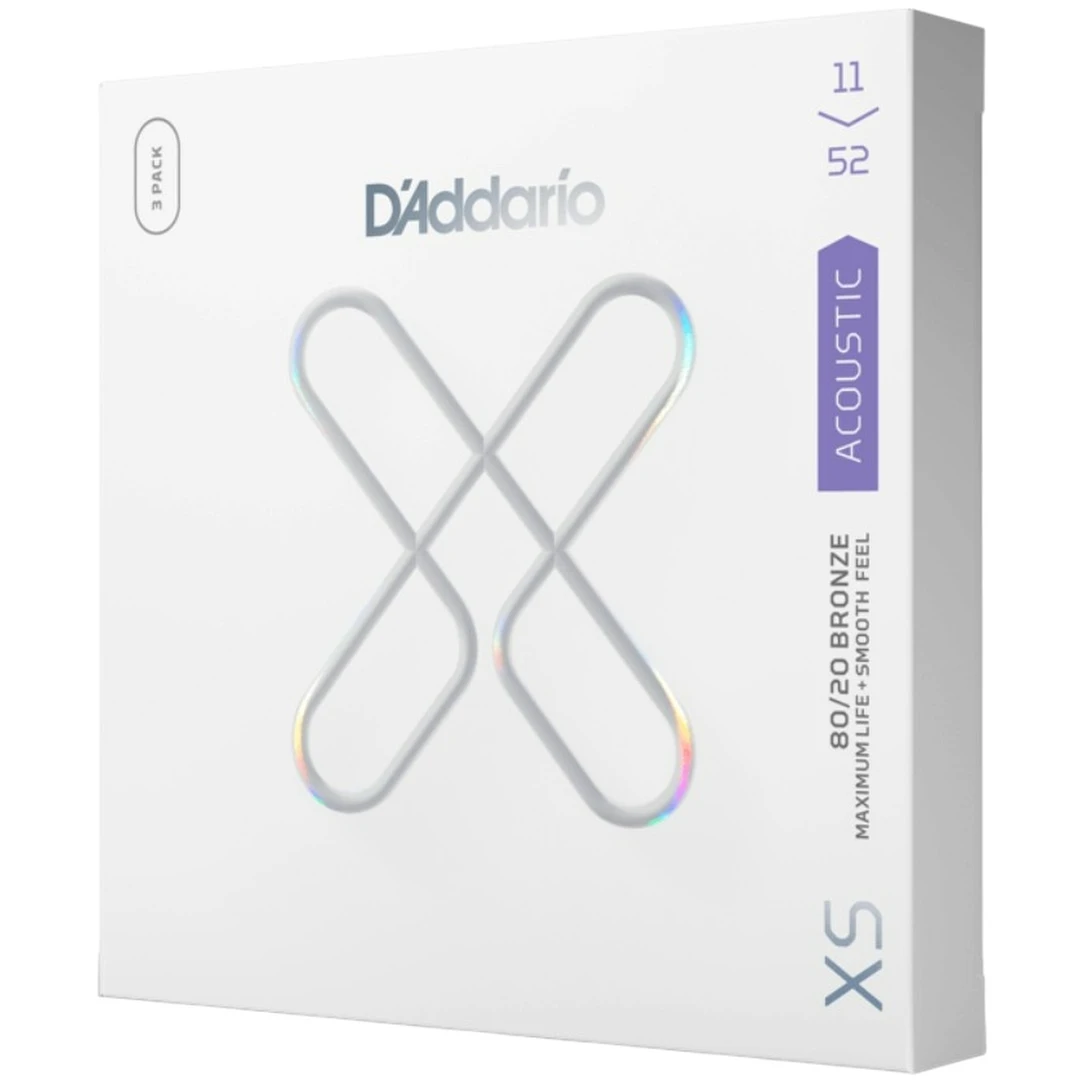 Струны для акустической гитары D'Addario XSABR1152-3P 11-52