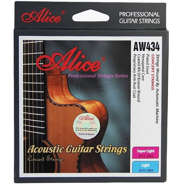 Струны для акустической гитары Alice AW434-SL