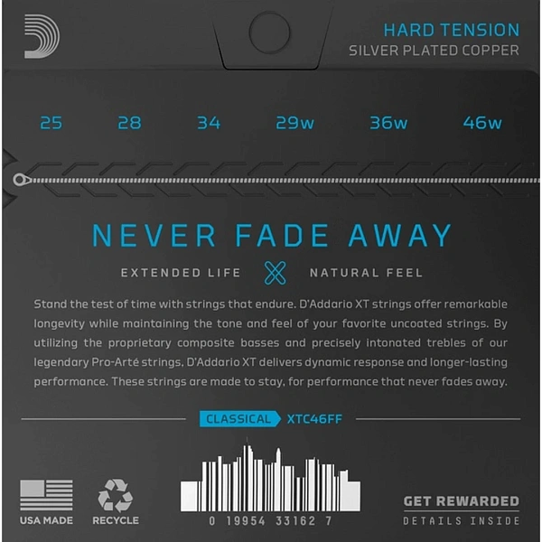 Струны для классической гитары D'Addario XTC46FF