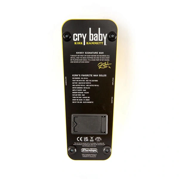 Педаль эффектов Dunlop KH95Y Kirk Hammett Cry Baby Wah Limited Edition Yellow Sparkle