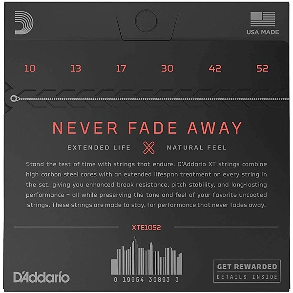 Струны для электрогитары D'Addario XTE1052 10-52